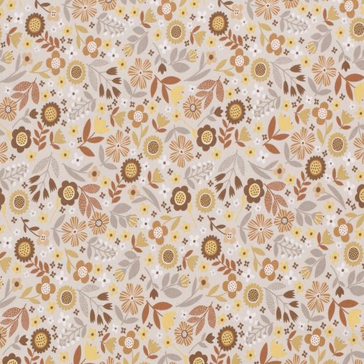 Jersey Tolle Blumenwiese auf Beige