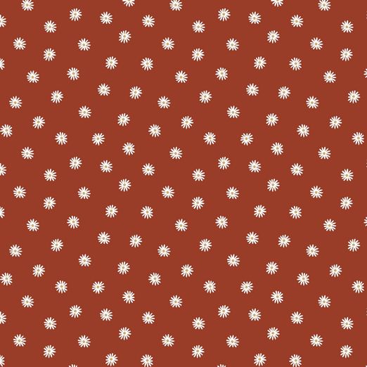 Jersey Small Flowers auf Blutorange BIO Jersey Small Flowers auf Blutorange BIO