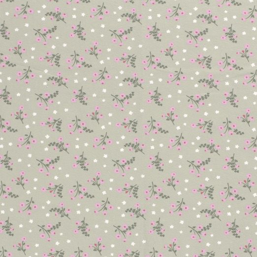 Jersey Blumen Charlotte auf Hellmint