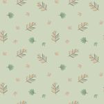 Jersey Blätter Meike auf Hellgrün