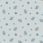Jersey Blätter Meike auf Hellblau
