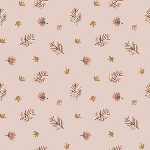 Jersey Blätter Meike auf Altrosa Jersey Blätter Meike auf Altrosa