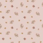 Jersey Blätter Meike auf Altrosa