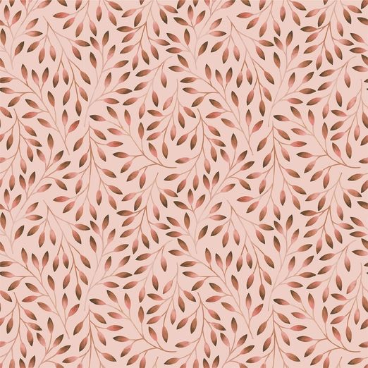 Jersey Blätterzweige auf Apricot Digital