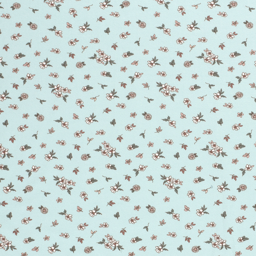 Jersey Blümchen Ina auf Hellmint