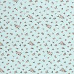 Jersey med blommor på ljus mint