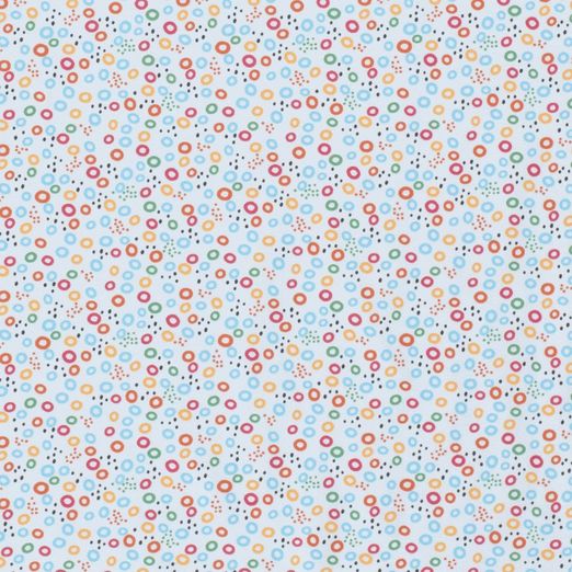 Jersey Bunte Circles auf Hellblau