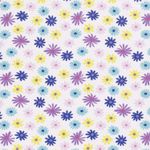 Jersey Fleurs Tricolores sur Blanc