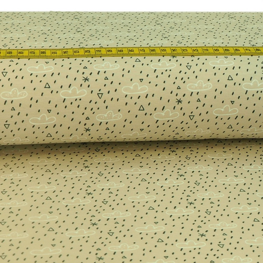 Jersey Regenwetter auf Beige ORGANIC Jersey Regenwetter auf Beige ORGANIC