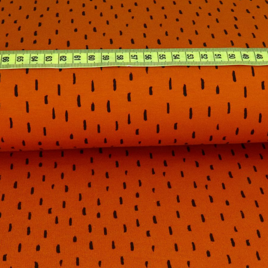 Jersey Stripes auf Blutorange BIO Jersey Stripes auf Blutorange BIO