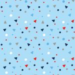 Jersey Prickar och Trianglar på Ljusblått