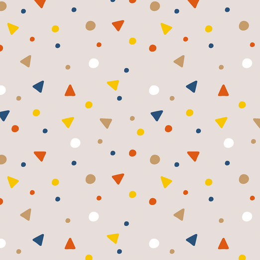 Jersey Dots & Triangles auf Hellbeige Jersey Dots & Triangles auf Hellbeige