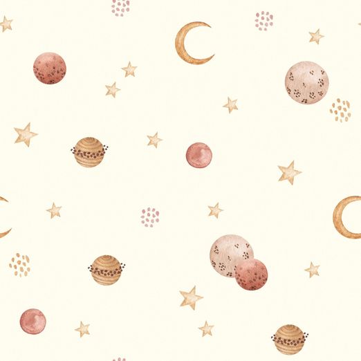 Jersey Sternenhimmel auf Creme Digital Jersey Sternenhimmel auf Creme Digital