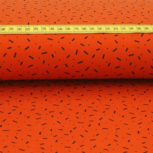 Jersey Small Sticks auf Blutorange Jersey Small Sticks auf Blutorange