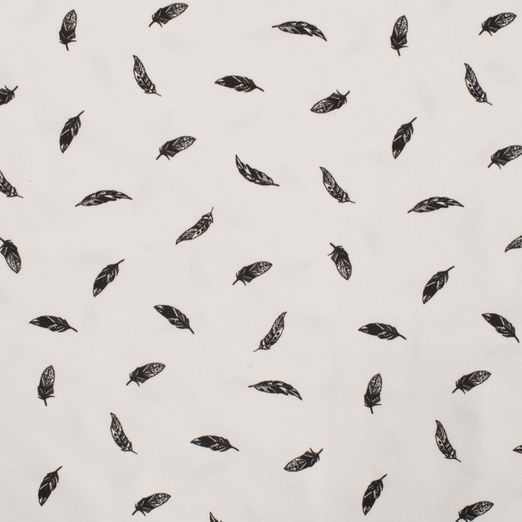 Jersey Federn auf Creme Jersey Federn auf Creme