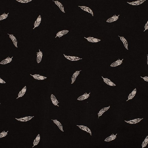 Jersey Federn auf Schwarz Jersey Federn auf Schwarz