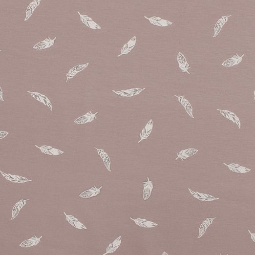 Jersey Federn auf Hellem Altrosa Jersey Federn auf Hellem Altrosa