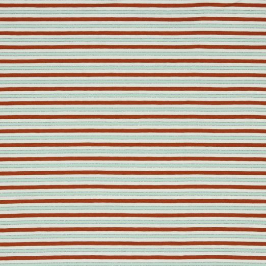 Jersey GLITZER Stripes Terracotta/Silber