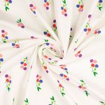 Jersey PAILLETTES Cerises douces sur crème