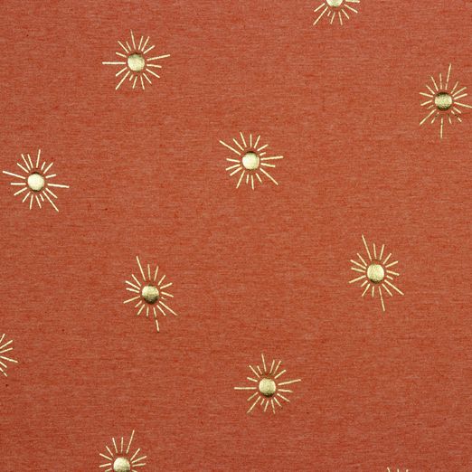 Jersey FOLIENDRUCK Sonnenschein auf Blutorange Meliert