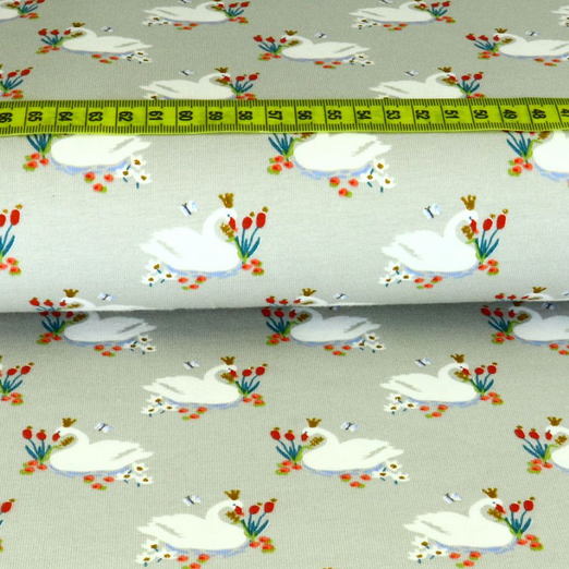 Jersey GLITZER Sweet Swan Hellgrau Jersey GLITZER Sweet Swan Hellgrau