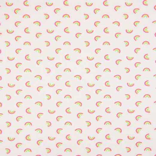 Jersey NEON Regenbögen auf Creme Jersey NEON Regenbögen auf Creme