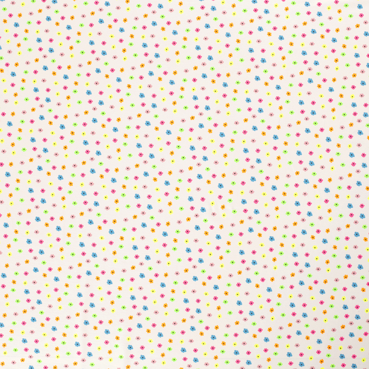 Jersey NEON Small Flowers auf Creme Jersey NEON Small Flowers auf Creme