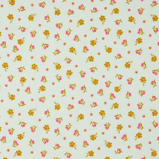 Jersey NEON Sweet Flowers auf Creme