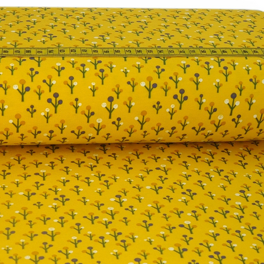 Jersey Little Trees auf Sonnengelb Jersey Little Trees auf Sonnengelb