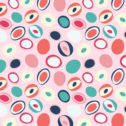 Jersey Retro Eggs auf Hellflieder Jersey Retro Eggs auf Hellflieder