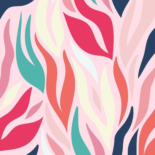 Jersey Retro Feuerzungen auf Hellflieder Jersey Retro Feuerzungen auf Hellflieder