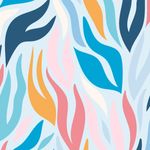 Jersey Retro Feuerzungen auf Hellblau