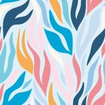 Jersey Rétro Flammes sur Bleu Clair