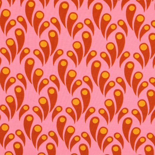 Jersey Retro Feuerzungen auf Rosa Jersey Retro Feuerzungen auf Rosa