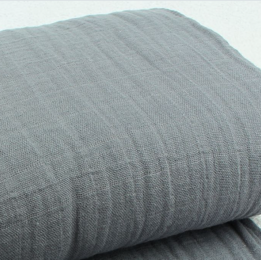 Hochwertiges Musselin Double Gauze USA Shannon Fabrics Uni Graphit