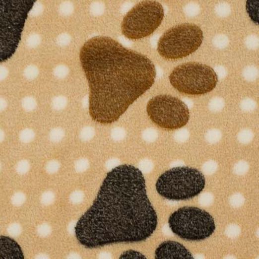 Kuschelfleece Dog Feet Dunkelbeige Kuschelfleece Dog Feet Dunkelbeige