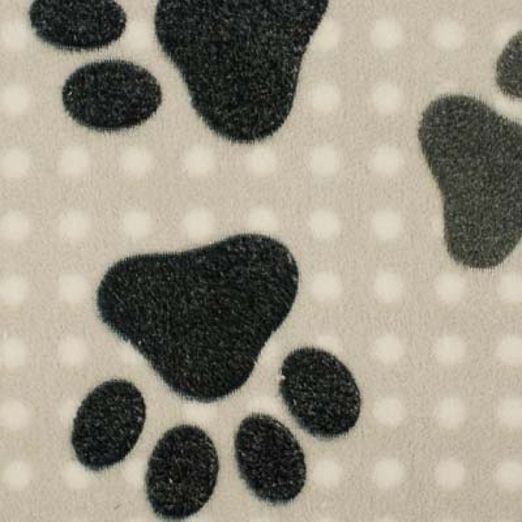 Kuschelfleece Dog Feet Hellgrau Kuschelfleece Dog Feet Hellgrau