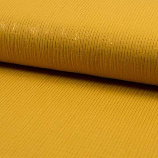 Musselin FOLIENDRUCK Streifen Senfgelb Musselin FOLIENDRUCK Streifen Senfgelb