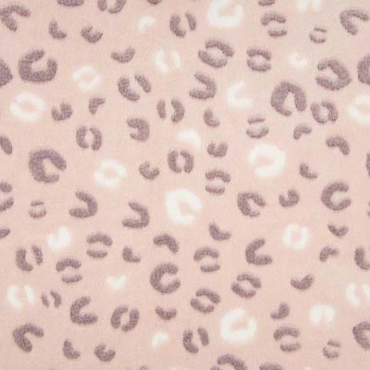 Kuschelfleece Leospots auf Hellem Altrosa Kuschelfleece Leospots auf Hellem Altrosa