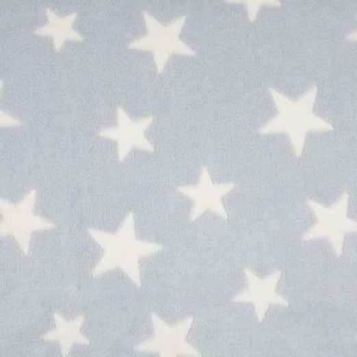 Kuschelfleece Weiße Sterne auf Hellblau
