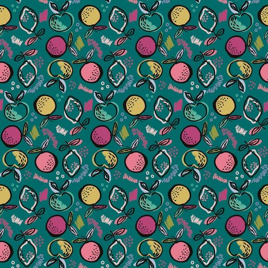 Jersey Lemonlicious auf Hellpetrol BIO Jersey Lemonlicious auf Hellpetrol BIO