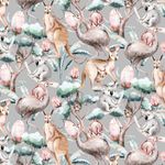 Jersey Australian Animals auf Hellgrau Digital BIO