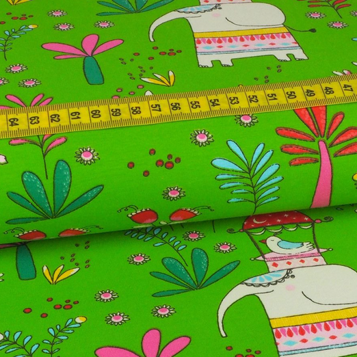 Jersey Elefantenreise Grün Überbreite Jersey Elefantenreise Grün Überbreite