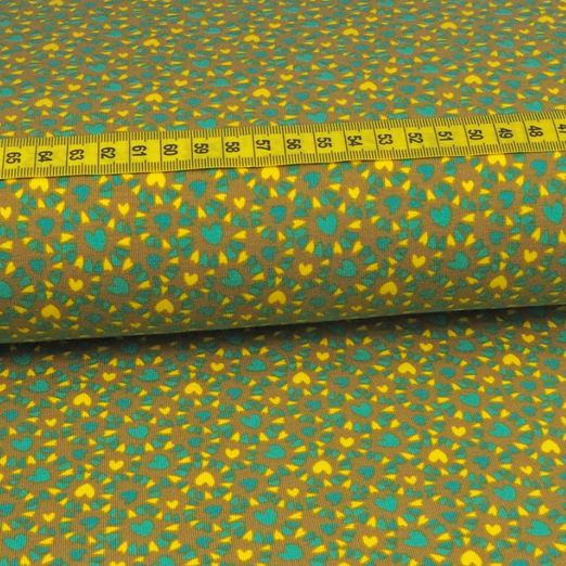 Jersey Sweet Hearts auf Khaki Jersey Sweet Hearts auf Khaki