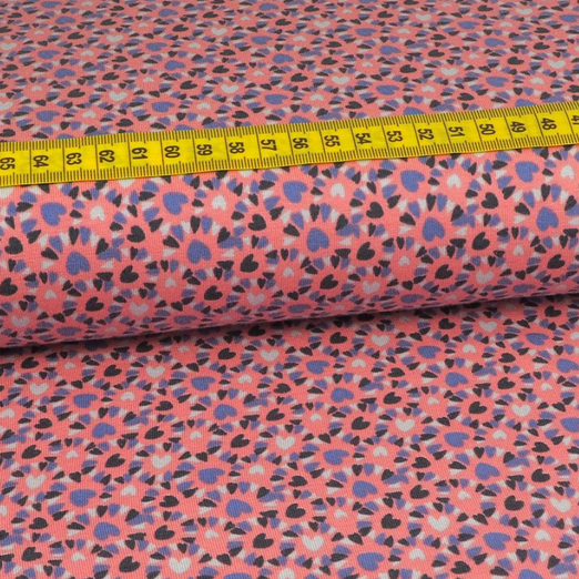 Jersey Sweet Hearts auf Koralle Jersey Sweet Hearts auf Koralle