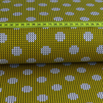 Jersey Strickoptik Dots auf Senfgelb