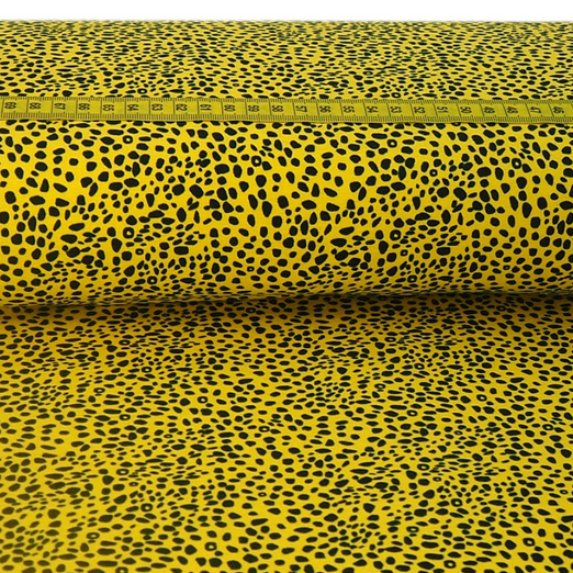 Jersey Kleines Gepardmuster Gelb Jersey Kleines Gepardmuster Gelb