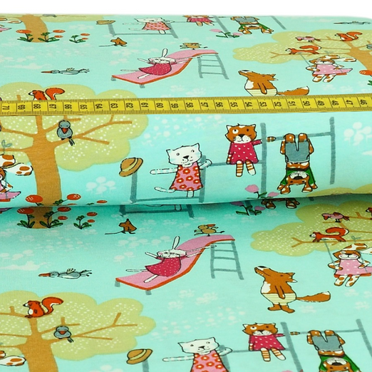 Jersey Tiere auf dem Spielplatz Aqua Überbreite