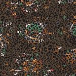 Jersey Große Blüten und Leospots auf Taupe