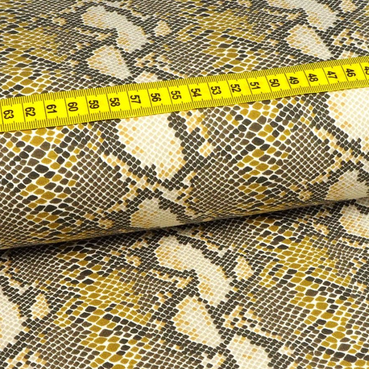 Jersey Schlangenmuster Beige Jersey Schlangenmuster Beige